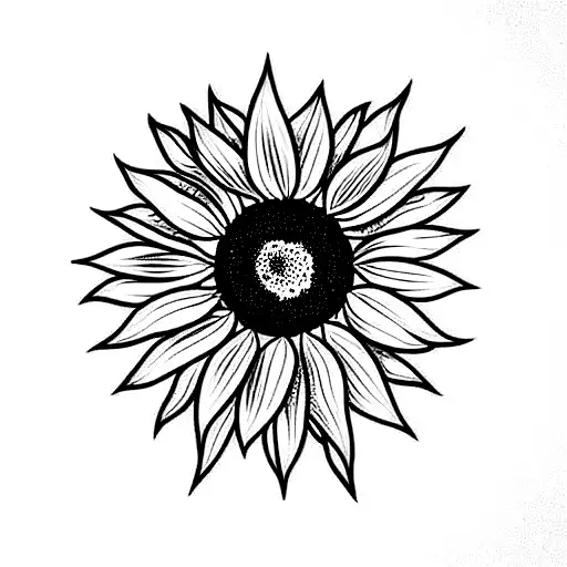 Sunflower tattoo design idea