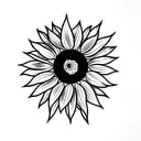 Sunflower tattoo design idea