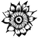 Sunflower tattoo design idea