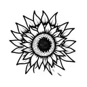 Sunflower tattoo design idea