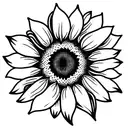 Sunflower tattoo design idea