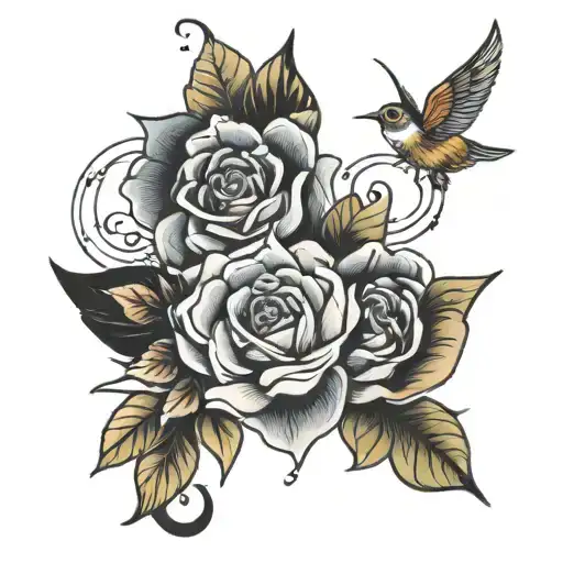 mother daughter matching tattoo design idea