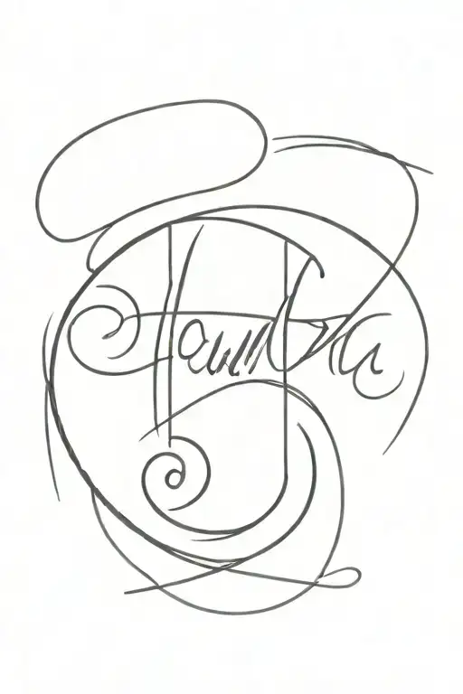 hamza with kids names inside representing the client's love tattoo design idea