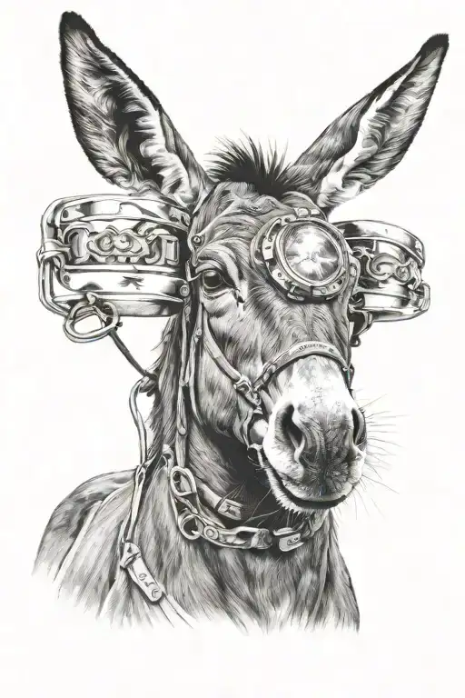 mule tattoo design idea