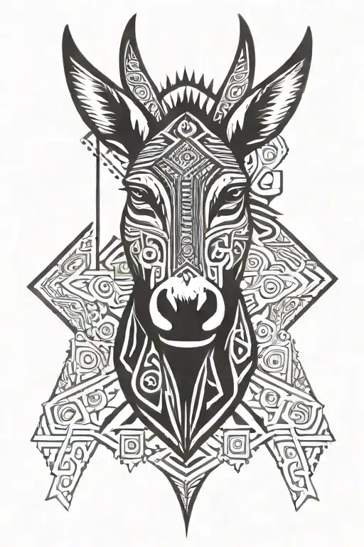 mule tattoo design idea