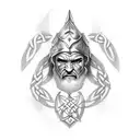 Celtic warrior tattoo design idea