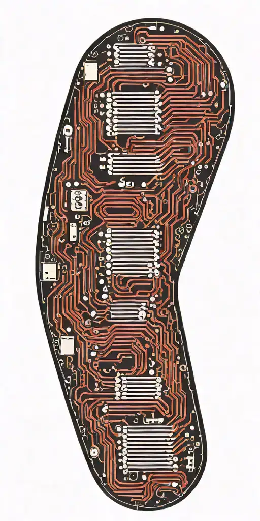printed circuit board traces, processors, and binary code tattoo design idea
