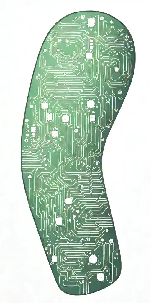 printed circuit board traces, CPUS, and binary code tattoo design idea