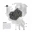 An intricate circuit board design with a hidden message in binary code, representing the client's passion for coding and tattoo design idea