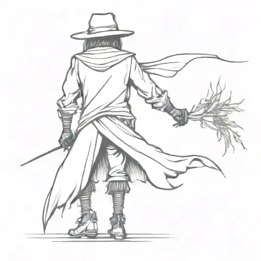 scarecrow lying  facedown  tattoo design idea