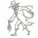 scarecrow facedown  tattoo design idea
