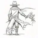 scarecrow facedown  tattoo design idea