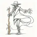 scarecrow facedown  tattoo design idea