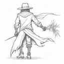 scarecrow lying  facedown  tattoo design idea
