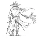 scarecrow lying  facedown  tattoo design idea