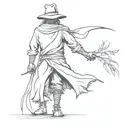 scarecrow lying  facedown  tattoo design idea