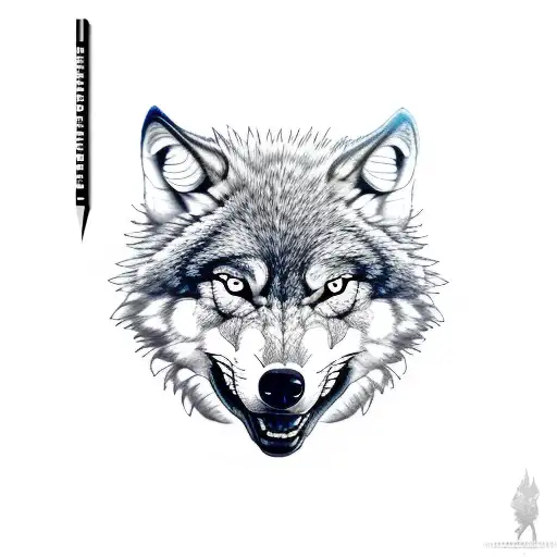 angry wolf tatoo tattoo design idea