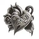 timeless heart tattoo design idea