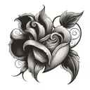 timeless heart tattoo design idea