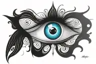 evil eye tattoo design idea