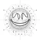 Smiley face with globe tattoo design idea