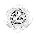 Smiley face with globe tattoo design idea