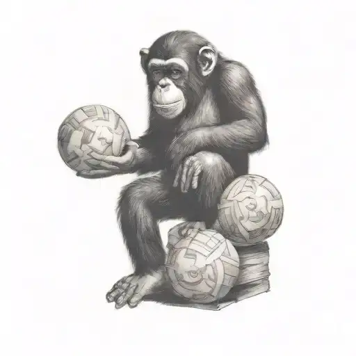 a chimpanzee tattoo design idea