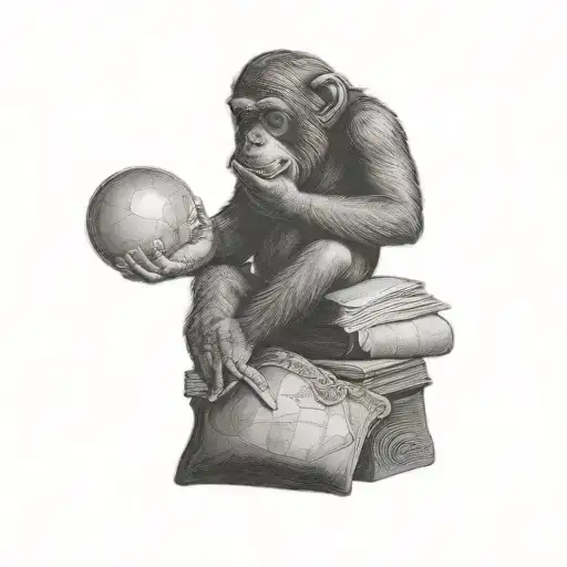 a chimpanzee tattoo design idea