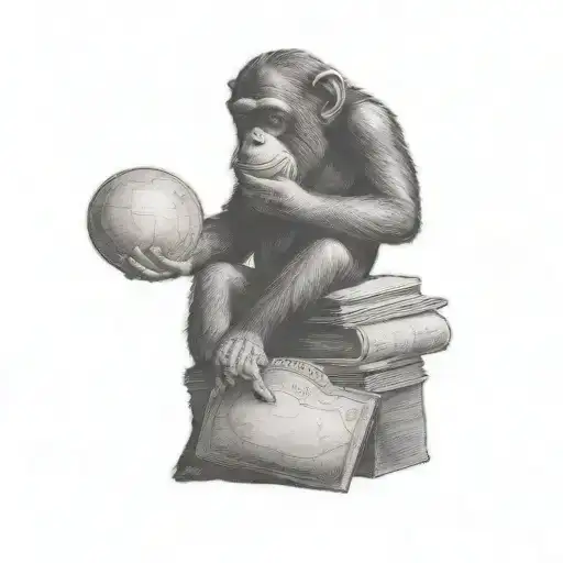 a chimpanzee tattoo design idea