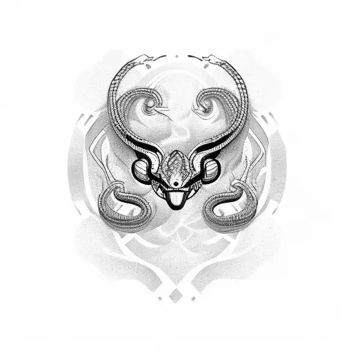 cobra com margaridas tattoo design idea