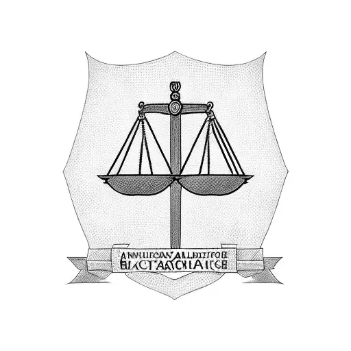 A creative design combining the letter V with a scales of justice to represent your occupation as an advocate. tattoo design idea
