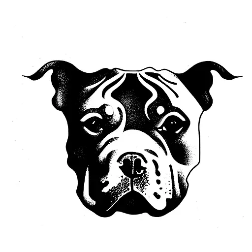 american bully tattoo design idea