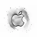 Apple Logo with names Elli and Luke  tattoo design idea