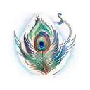 peacock feather  tattoo design idea