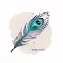 peacock feather  tattoo design idea