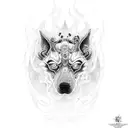 Hell hound tattoo design idea