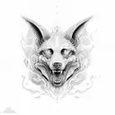 Hell hound tattoo design idea