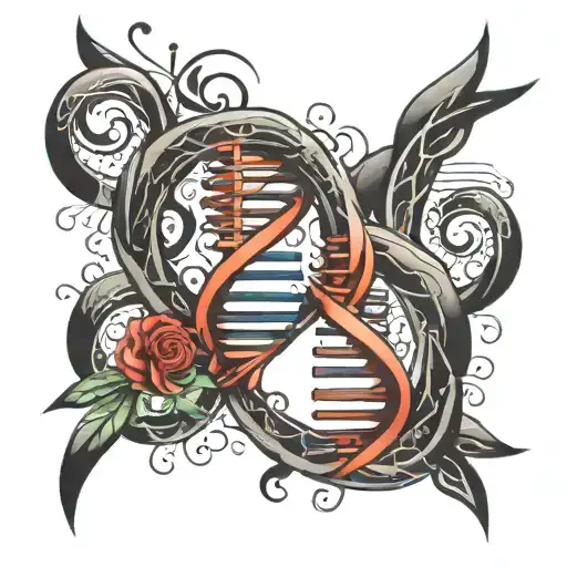 DNA double helix tattoo design idea