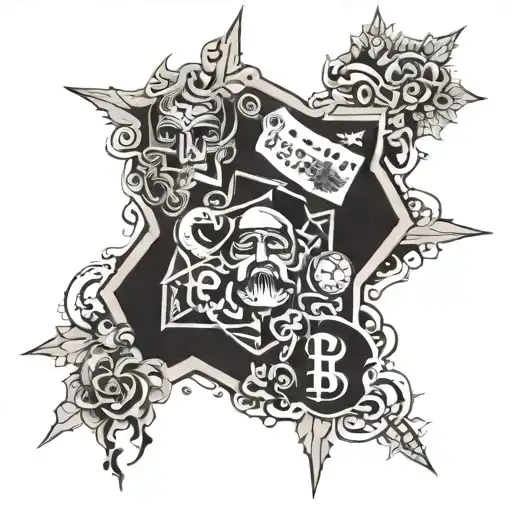 drugs money risk taker tattoo design idea