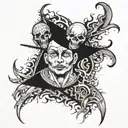 drugs money risk taker tattoo design idea