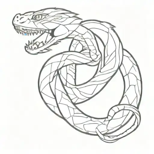 Snake neck Tattoo Naruto theme  tattoo design idea