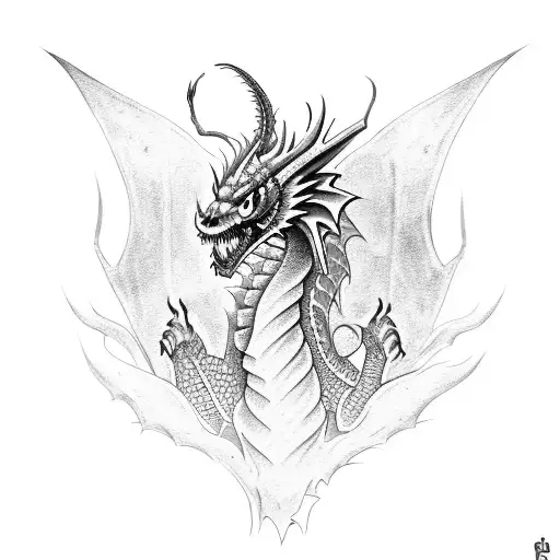 albanian dragon tattoo design idea