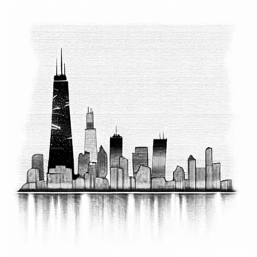 Chicago Skyline tattoo design idea