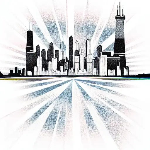 Chicago Skyline tattoo design idea