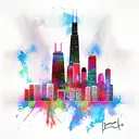 Chicago Skyline tattoo design idea