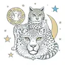 love, peace, freedom, cats, hippies, aries, greek mythology, moon, cheetah, owl tattoo design idea