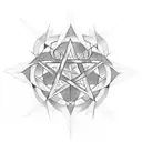 pentagram tattoo design idea