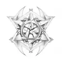 pentagram tattoo design idea