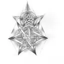 pentagram tattoo design idea