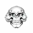 monkey skull hiding and smiling the human skull tattoo design idea